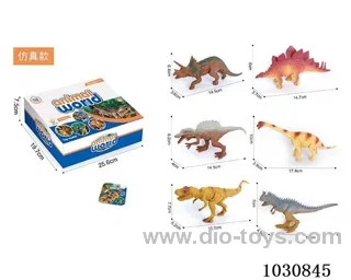 12pcs 6-inch dinosaurs 6 mixed  in display box