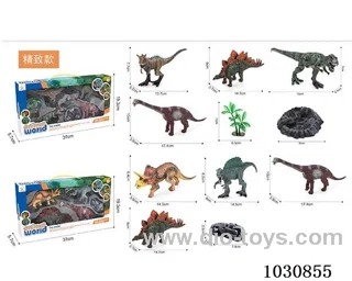 4pcs 6-inch dinosaurs 2 mixed in window box