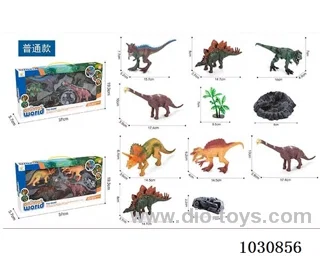 4pcs 6-inch dinosaurs 2 mixed in window box