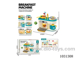 47pcs Kitchen toywith light&music 2color mixed loading
