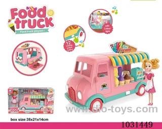 food truck + 7inch doll with light&music in window box