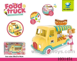 food truck + 7inch doll with light&music in window box