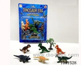 6pcs dinosaur set 4 inch  in blister card
