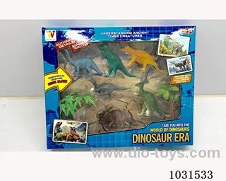 6pcs dinosaur set 4 inch  in window box