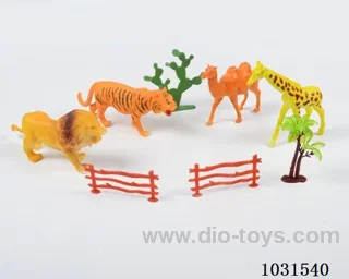 4pcs animals set 6 inch  in PP bag with header