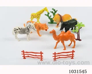 6pcs animals set 6 inch in PP bag with header
