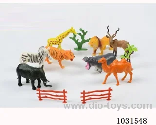8pcs animals set 6 inch in PP bag with header