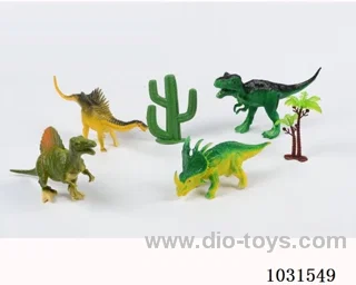 4pcs dinosaur set 6.5 inch  in PP bag with header