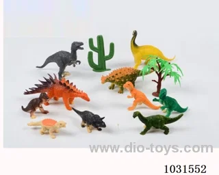 10pcs dinosaur set 6.5 inch  in PP bag with header