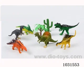 6pcs dinosaur set 6.5 inch  in PP bag with header