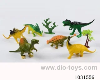 6pcs dinosaur set 6.5 inch  in PP bag with header