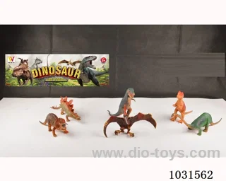 2pcs dinosaur set 10 inch 3 sets mixed loading  in PP bag with header
