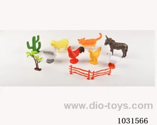 7pcs animals set 6 inch in PP bag with header