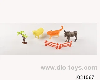 3pcs animals set 6 inch in PP bag with header