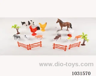 6pcs animals set 6 inch 2sets mixed loading  in PP bag with header
