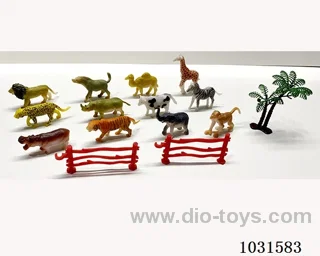 12pcs animals set 3 inch in PP bag with header