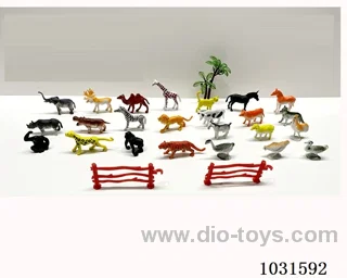 24pcs animals set in PP bag with header