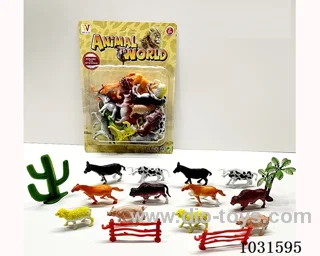12pcs animals set in blister card