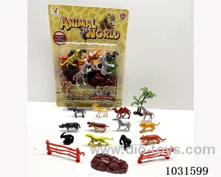 12pcs animals set in blister card