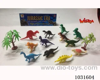 12pcs dinosaur set in PP bag with header