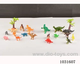 9pcs dinosaur set 2sets mixed loading  in PP bag with header