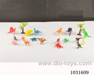9pcs dinosaur set 2sets mixed loading in PP bag with header