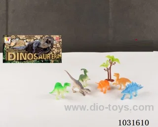 6pcs dinosaur set in PP bag with header