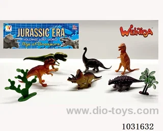 6pcs dinosaur set in PP bag with header