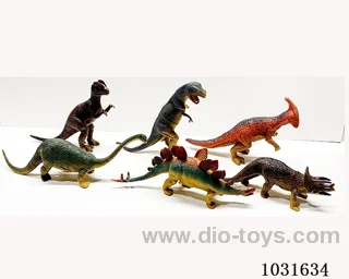 6pcs dinosaur set in PP bag with header