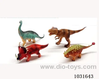 4pcs dinosaur set in PP bag with header