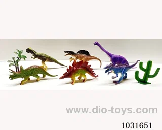 6pcs dinosaur set in PP bag with header