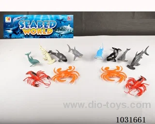 6pcs animals set 2sets mixed loading in PP bag with header