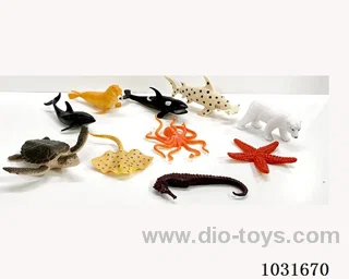 10pcs animals set in PP bag with header
