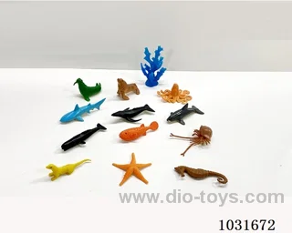 12pcs animals set in PP bag with header