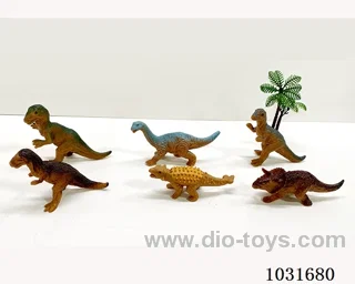 6pcs dinosaur set in PP bag with header