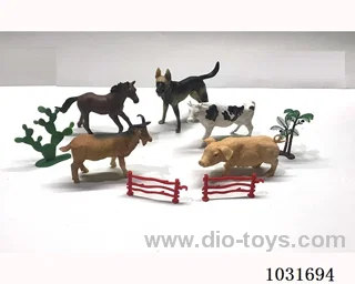 5pcs animals set in blister card