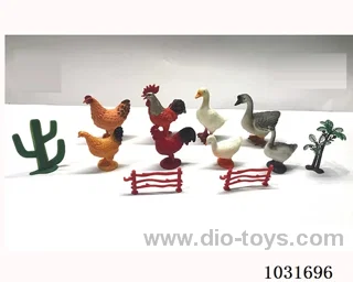 8pcs animals set in PP bag with header