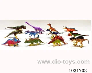 12pcs dinosaur set in PP bag with header