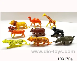 9pcs animals set in PP bag with header