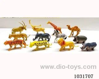 12pcs animals set in PP bag with header