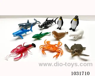 11pcs animals set  in PP bag with header