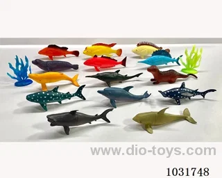14pcs animals set in PP bag with header