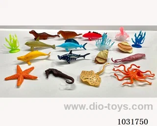 16pcs animals set in PP bag with header