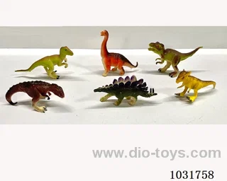 6pcs dinosaur set in PP bag with header