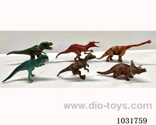 6pcs dinosaur set in PP bag with header