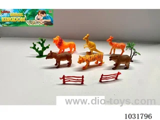 6pcs animals set in PP bag with header