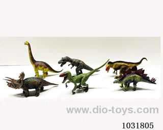 6pcs dinosaur set in PP bag with header