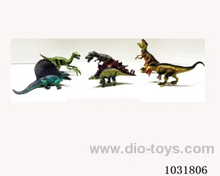 6pcs dinosaur set in PP bag with header