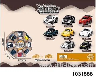 Alloy Pull Back Car in 8pcs display box