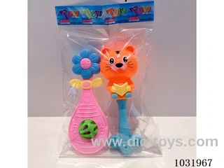 Cartoon baby rattles in opp bag